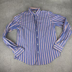 Vintage‎ Abercrombie And Fitch Muscle Button Down Shirt Mens Large Blue Striped